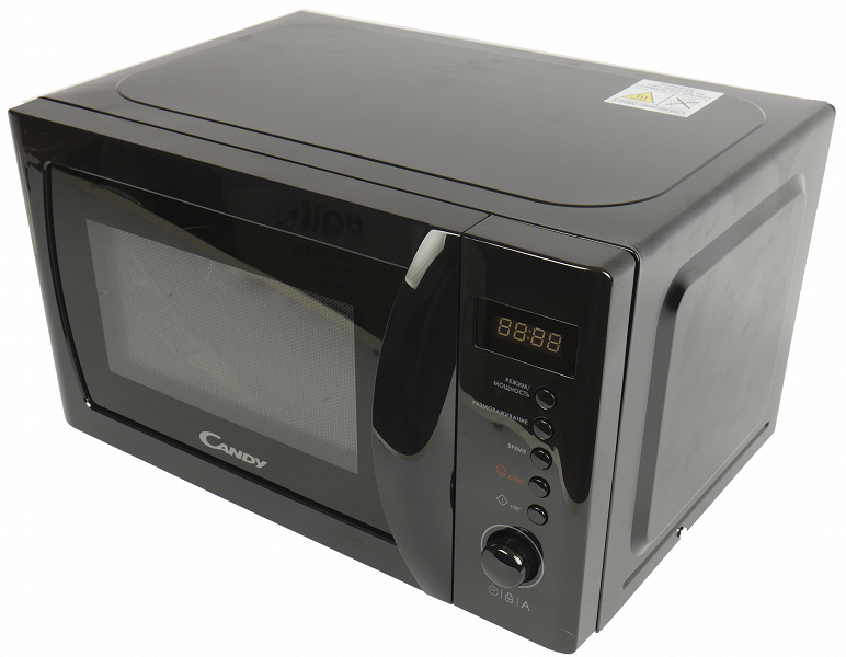 Микроволновая печь Candy CMGA20SDLB-07: камера 20 л, гриль, автопрограммы, поэтапное приготовление, отложенный старт и блокировка